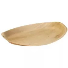 Plat catering 410x280x25mm compostable feuille de palme Eco