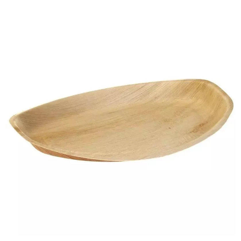 Plat catering 410x280x25mm compostable feuille de palme Eco