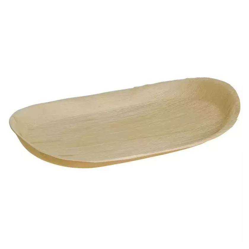 Plat catering 550x320x40mm compostable feuille de palme Eco