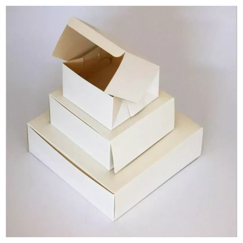 Boites de patisserie 13x13x8cm blanc