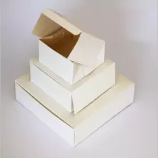 Boites de patisserie 23x23x8cm blanc