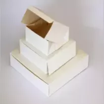 Boites de patisserie 23x23x8cm blanc