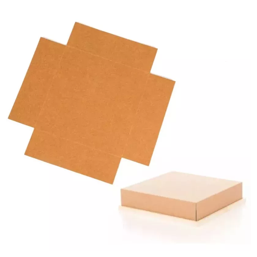 Couvercle carton pour plateau carre 380x380xh110mm