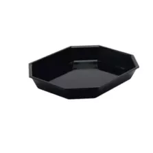 Plexi GN 1/2 octogonal noir 325x265x50mm