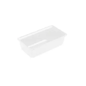 Saladier rectangulaire plexi blanc 270x145x80mm 1,5L