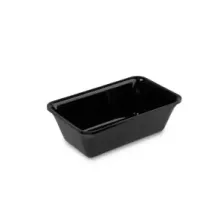 Saladier rectangulaire plexi noir 215x155x85mm 1L