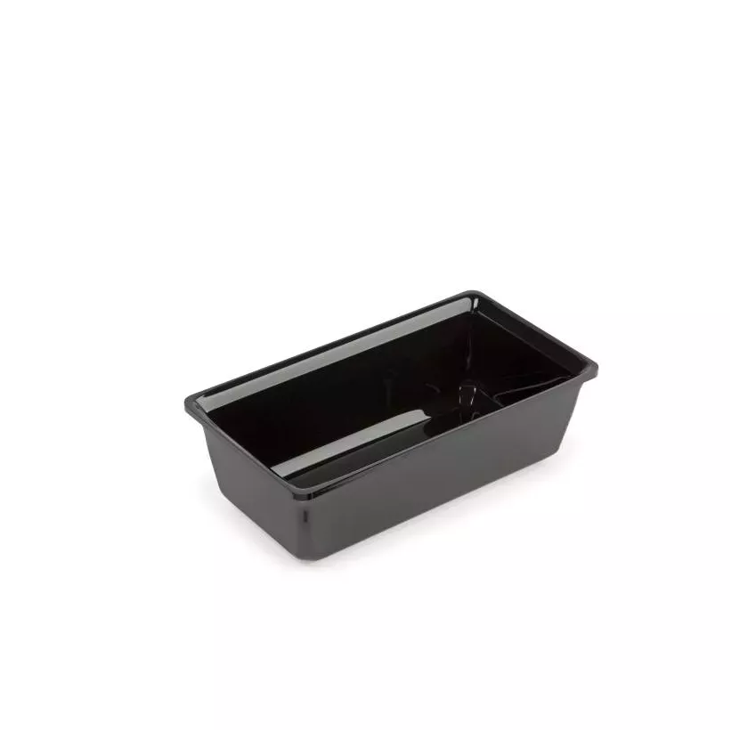 Saladier rectangulaire plexi noir 240x175x100mm 2L