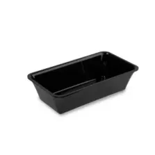 Saladier rectangulaire plexi noir 270x145x80mm 1,5L