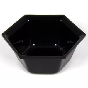 Saladier hexagonal plexi noir 195x75mm 1 litre