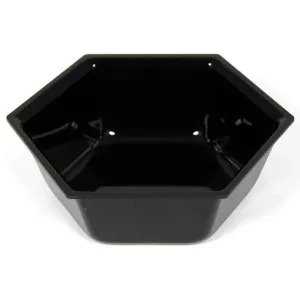 Saladier hexagonal plexi noir 245x75mm 2 litres