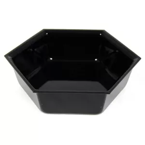 Saladier hexagonal plexi noir 310x75mm 3 litres