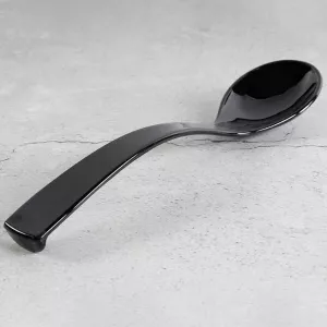 Cuiller salade courbee noir Plexi 25cm
