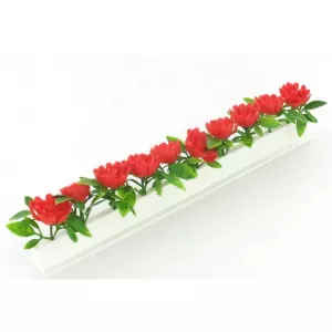 Barrettes petites roses rouges