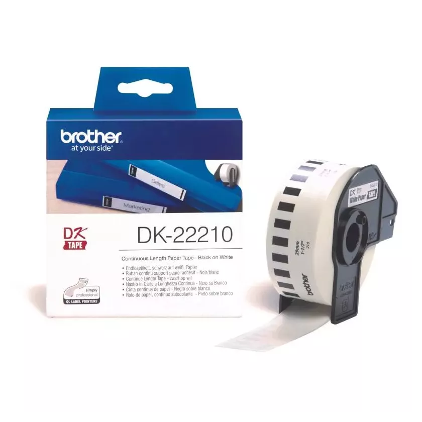 Etiquette continue 29mm 30,48m papier Brother DK22210