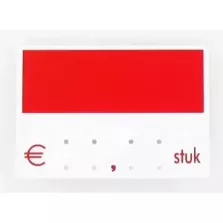 Etiquette sans pic 9x6cm rouge 008