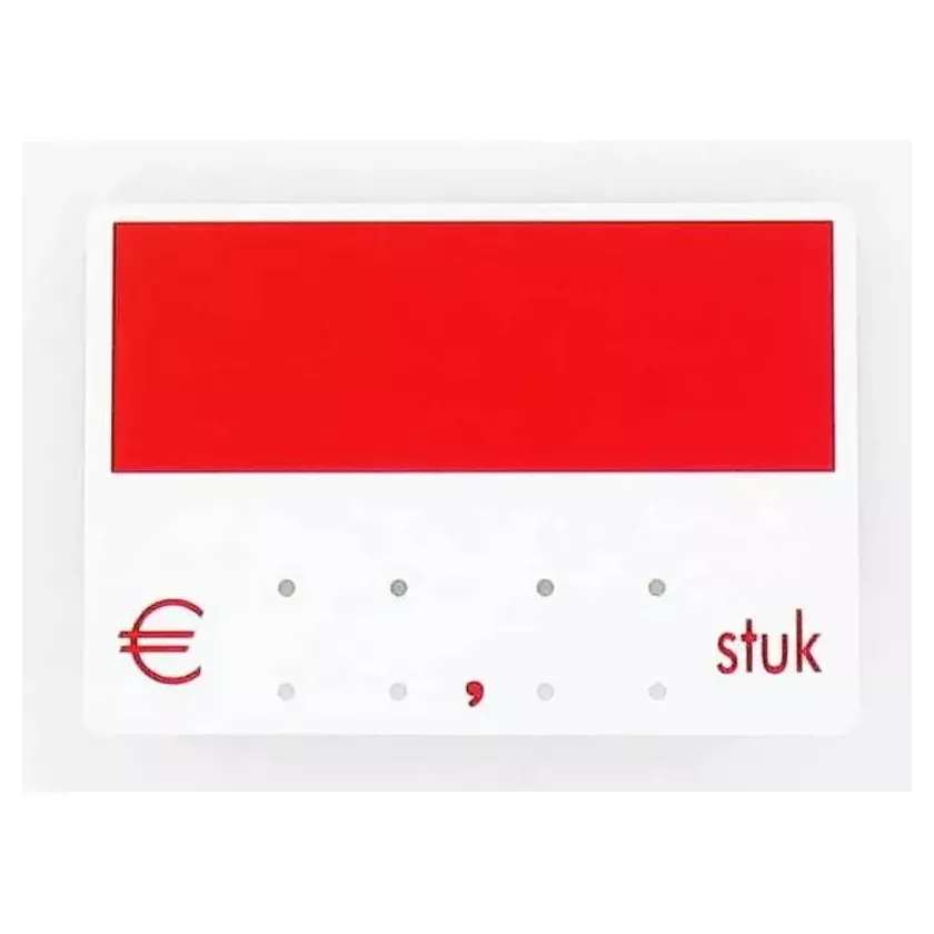 Etiquette sans pic 9x6cm rouge 008