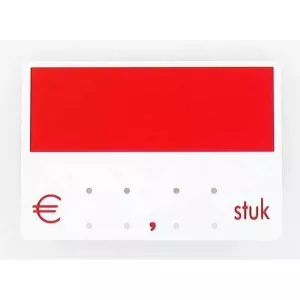 Etiquette sans pic 9x6cm rouge 008
