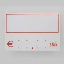 Etiquette sans pic 9x6cm cadre rouge 001