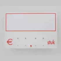 Etiquette sans pic 9x6cm cadre rouge 001