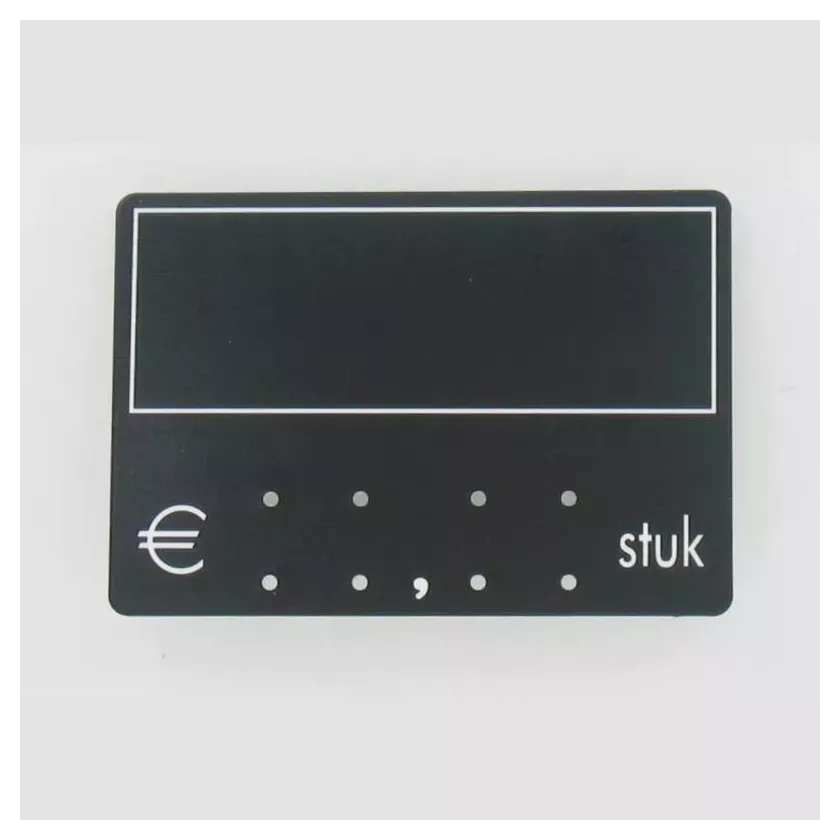 Etiquette sans pic 9x6cm ST noir cadre blanc 001