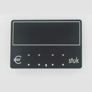 Etiquette sans pic 9x6cm ST noir cadre blanc 001