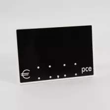 Etiquette sans pic 9x6cm piece noir bord blanc