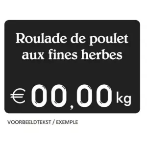 Etiquette sans pic 7x5cm KG noir