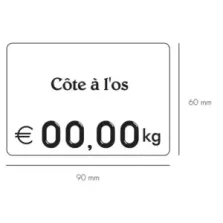 Etiquette sans pic 9x6cm avec texte sans cadre