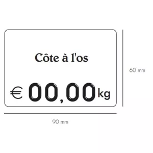 Etiquette sans pic 9x6cm avec texte sans cadre