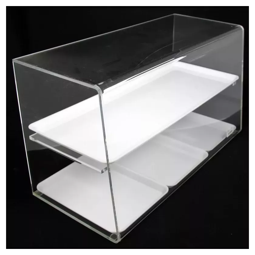 Display comptoir 68cm 2 etages avec 3+1 plats blancs