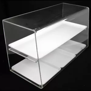 Display comptoir 78cm 2 etages avec 2 plats blancs