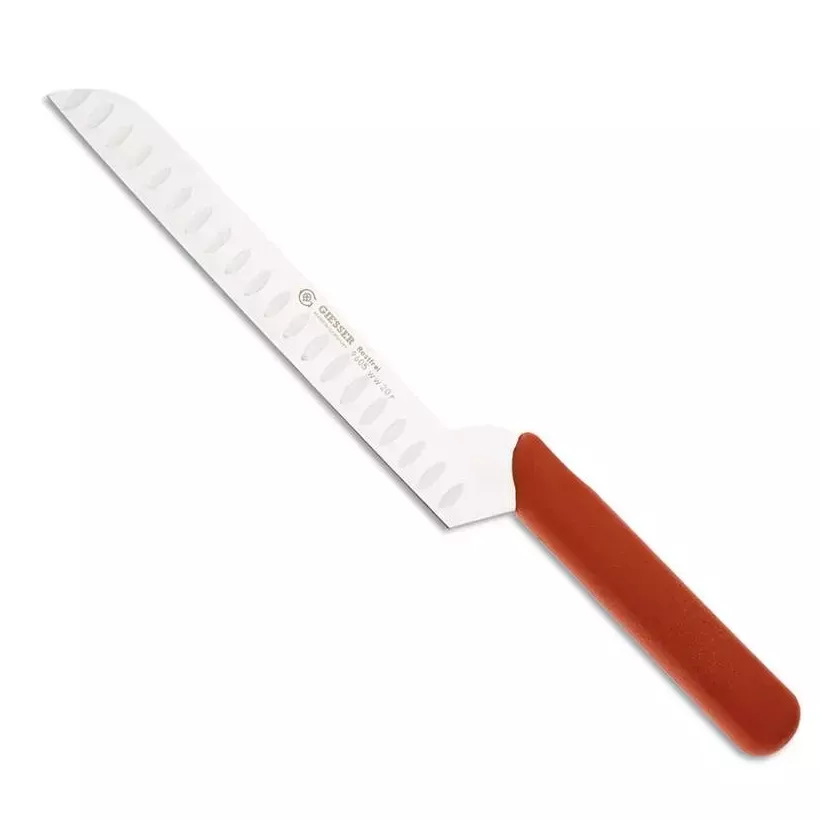 Couteau fromage brie 20cm 9605WW rouge avec brisure petits trous Giesser