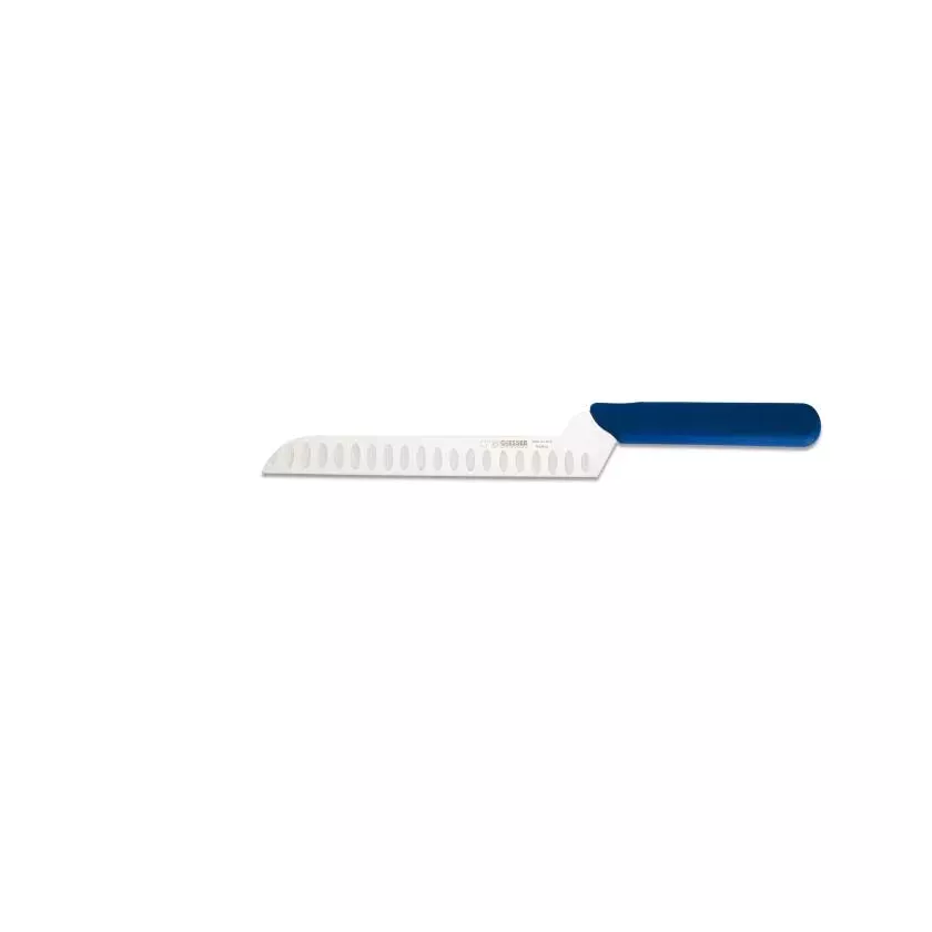 Couteau fromage brie 20cm 9605WW bleu avec brisure petits trous Giesser