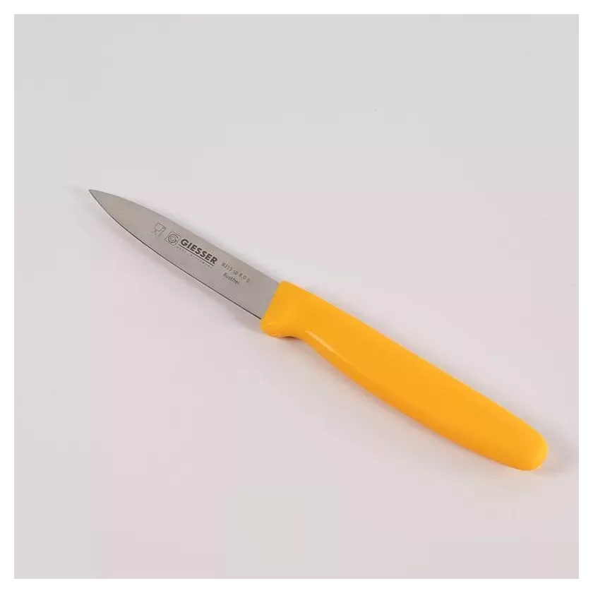Couteau legumes 8cm jaune Giesser - presentoir de recharge