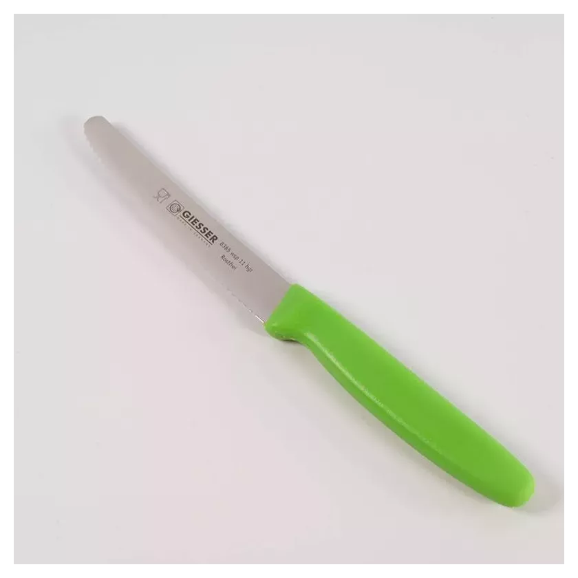 COUTEAU A TOMATES 11cm vert Giesser - présentoir de recharge