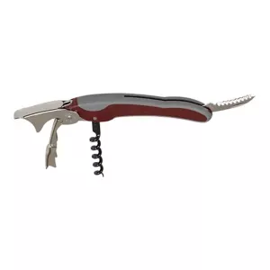 Couteau sommelier avec tire-bouchon 12cm manche antiderapant