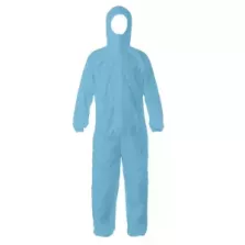 Combinaison jetable non-tissee bleue taille XXL avec capuche