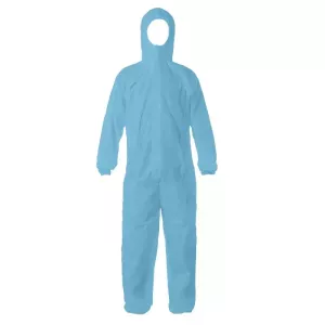 Combinaison jetable non-tissee bleue taille XXL avec capuche