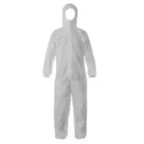 Combinaison jetable non-tissee blanche taille XXL avec capuche