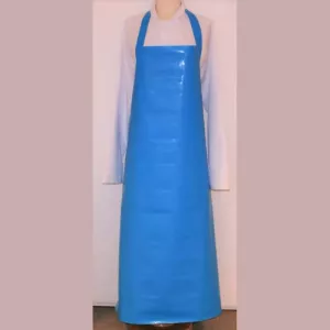 Tablier plastique PU bleu 120cm
