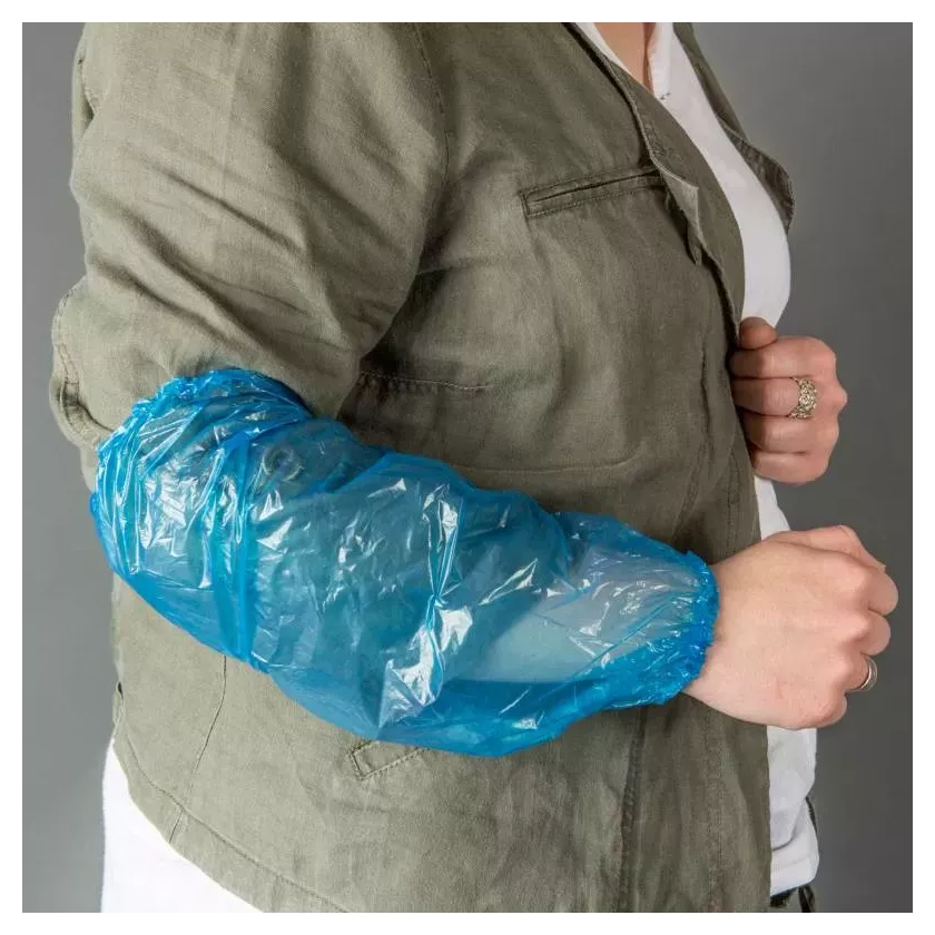 Protection bras PE jetable bleu 20 microns Primeslab