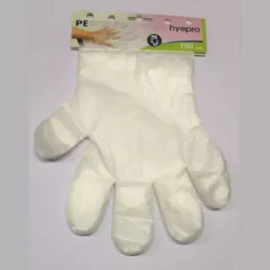 Gants jetables LDPE transparent 27,5cm carton 20x100 pieces