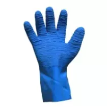 Gant pelleuse M caoutchouc bleu taille 8