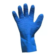 Gant pelleuse L caoutchouc bleu taille 9