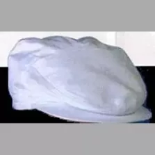 Casquette boucher ajustable blanche polyester-coton