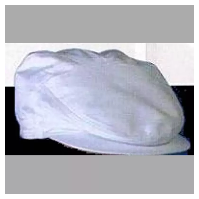 Casquette boucher ajustable blanche polyester-coton
