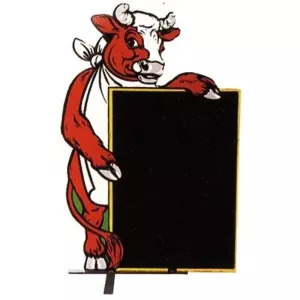 Panneau trottoir jumbo boeuf sur pied ressort reference 105