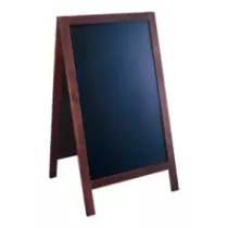 Panneau trottoir sandwich 135x75cm cadre brun ardoise noir