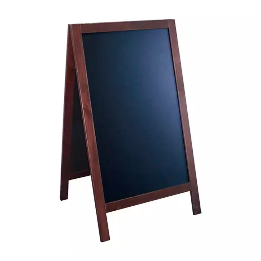 Panneau trottoir sandwich 135x75cm cadre brun ardoise noir