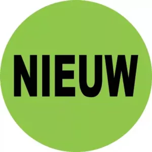 Autocollant nieuw (nouveau NL) diametre 3cm fluo vert